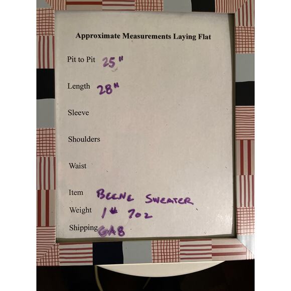 VTG Geoffrey Beene Grandpa Sweater Blue Grey Tan Raised Windowpane Stitch XXL - Picture 5 of 6